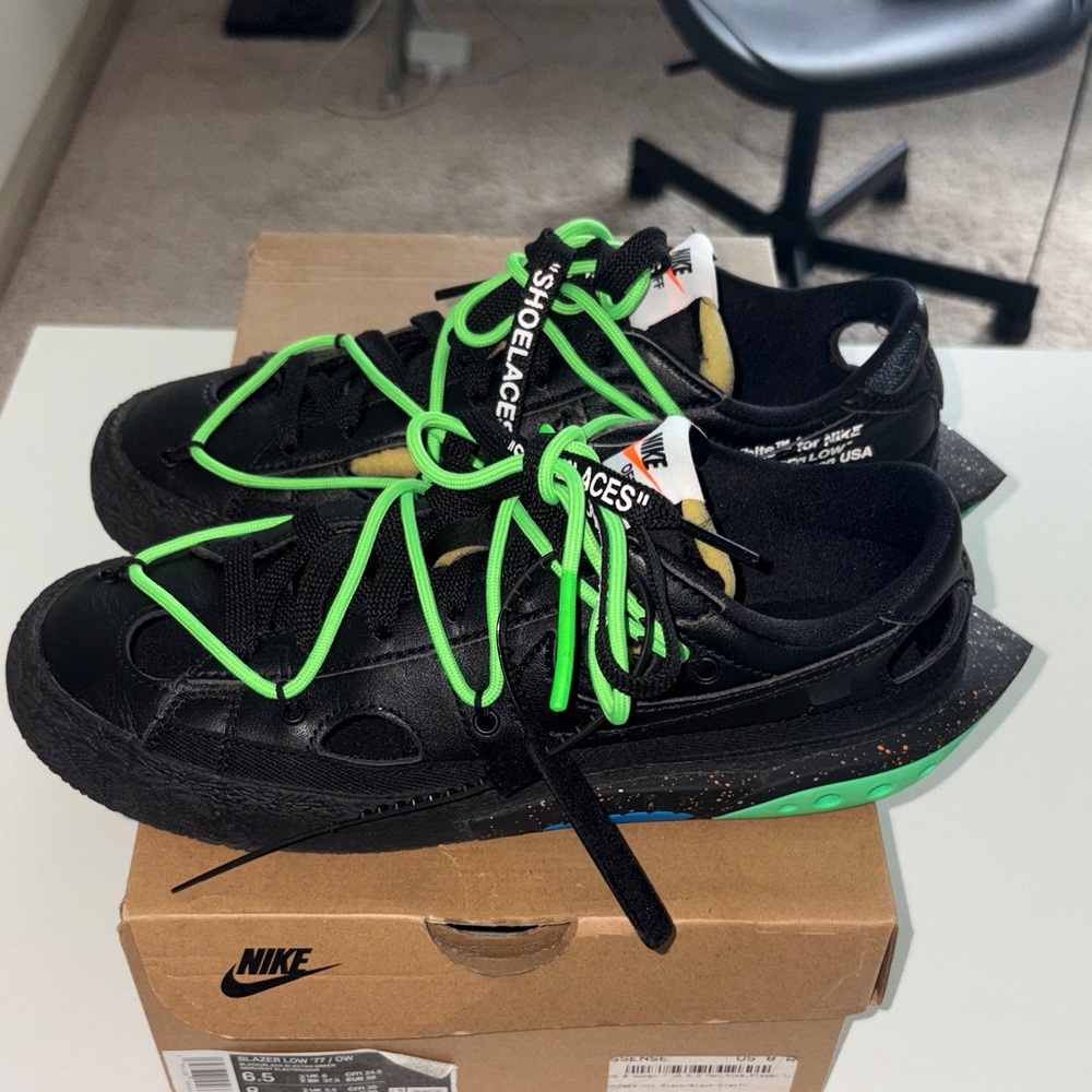 🖤💚Off white Nike collab size 8 blazers - Picture 1 of 9
